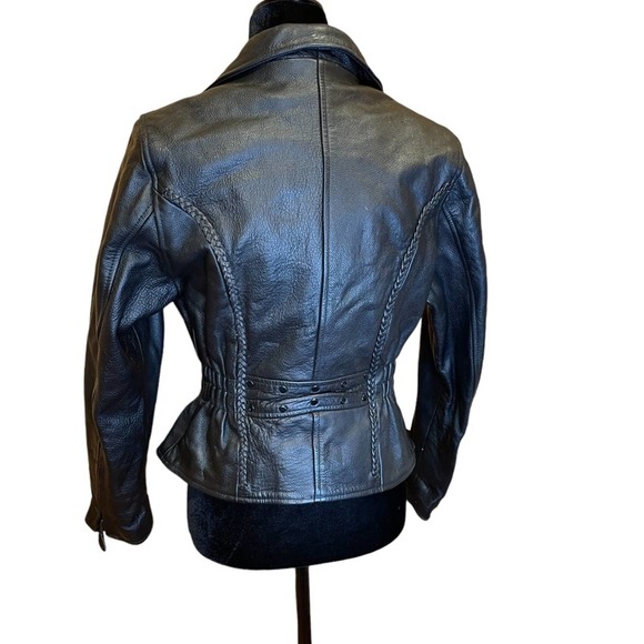 Zody Black leather riding jacket - Picture 4 of 8